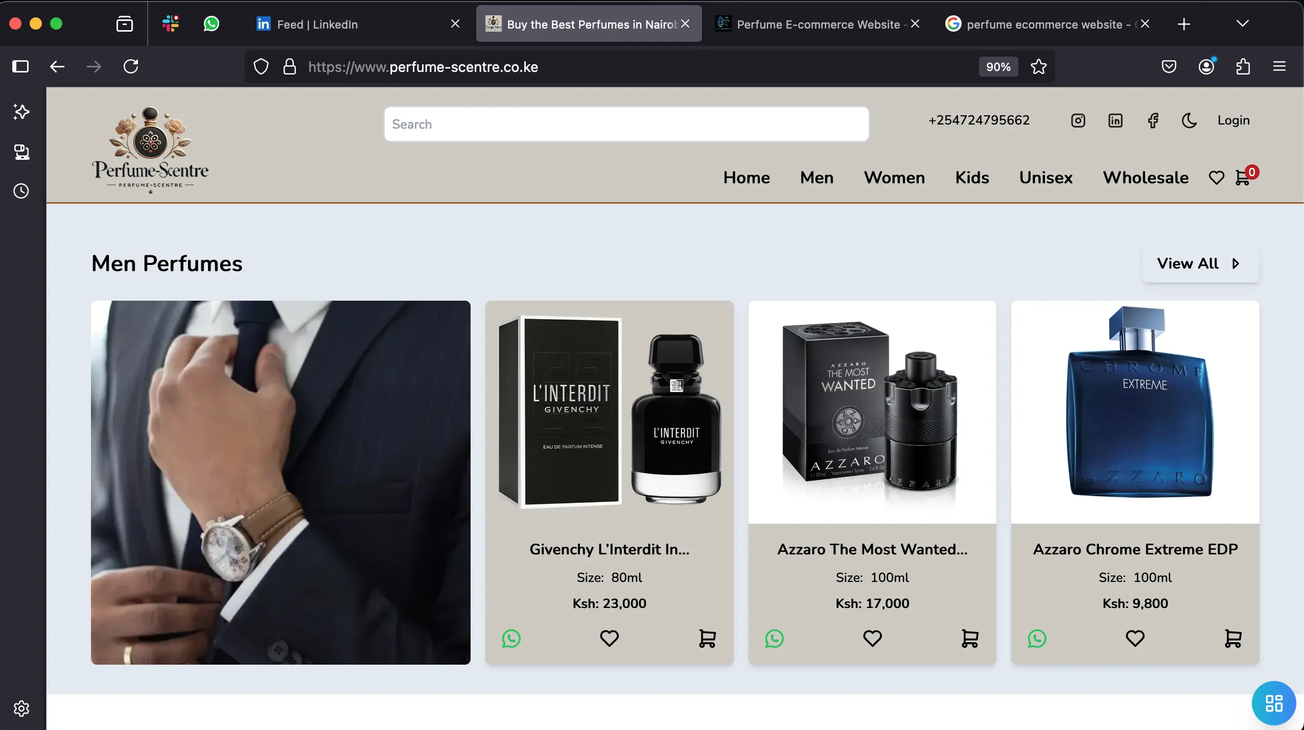 Perfume E-commerce Website – Speedy, SEO-Optimized & User-Friendly by Chantosweb Developers by Chantosweb developers