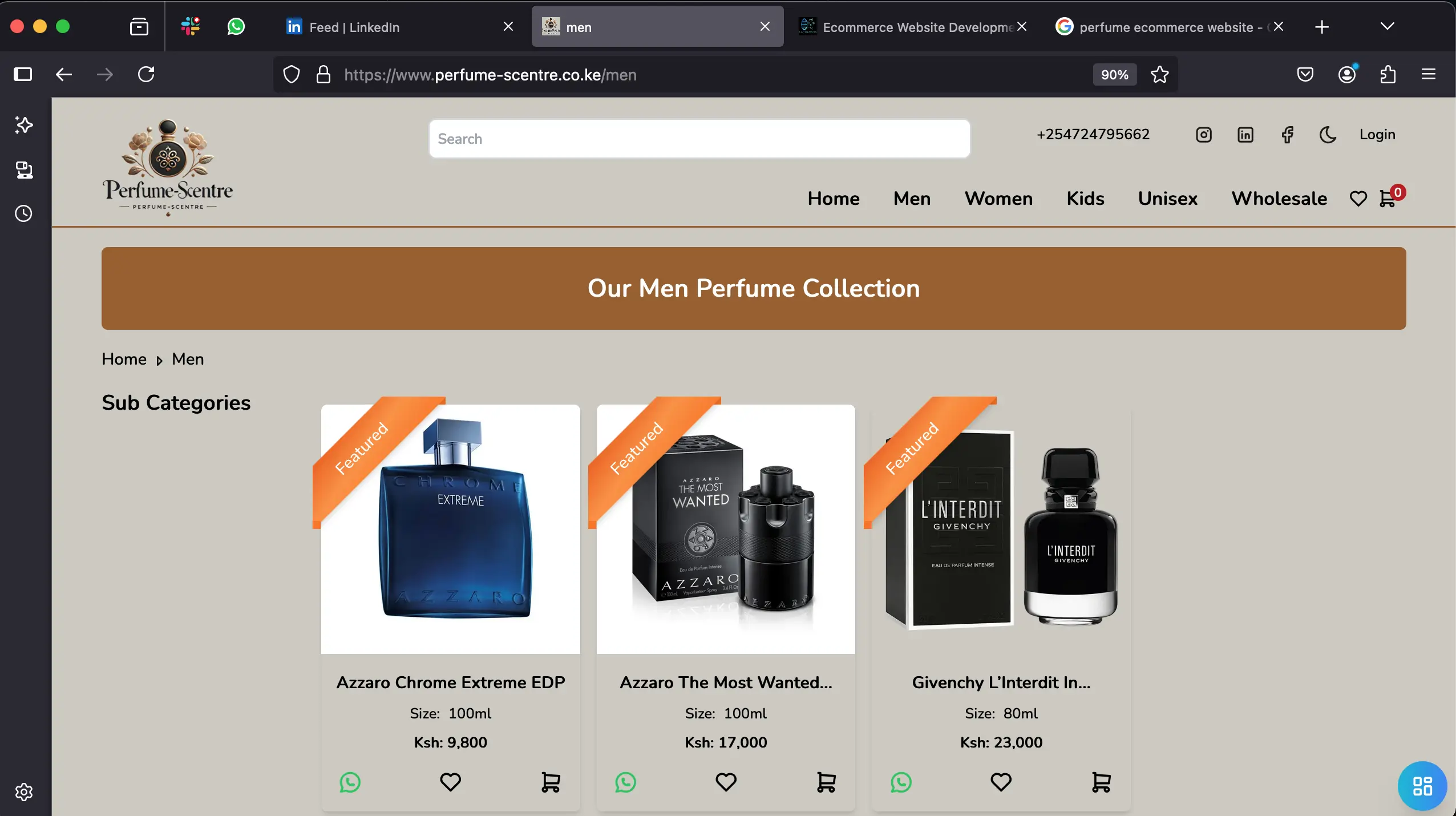 Perfume E-commerce Website – Speedy, SEO-Optimized & User-Friendly by Chantosweb Developers by Chantosweb developers