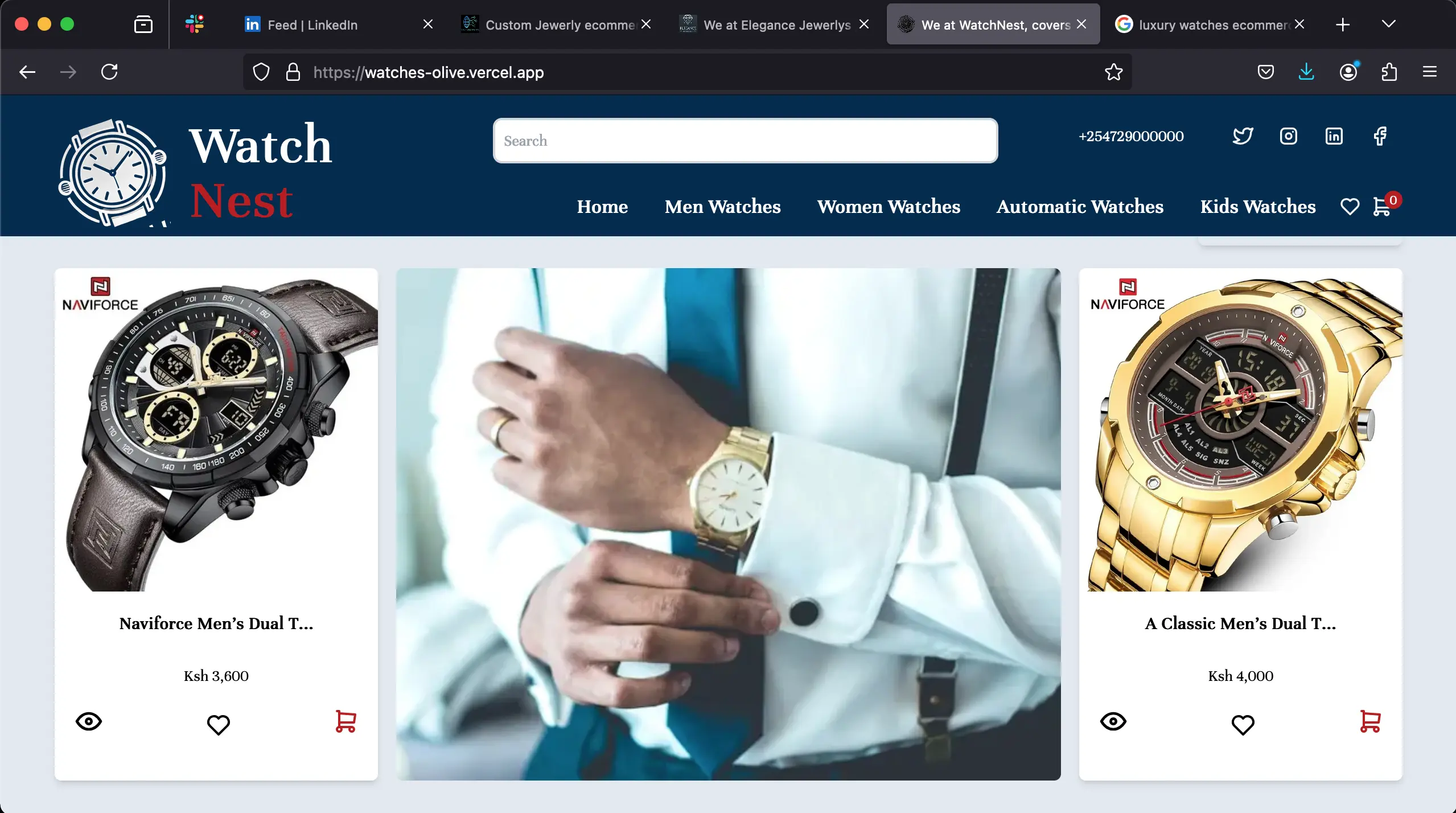 Watch Ecommerce Template | Build Your Luxury Watch Store Online by Chantosweb developers